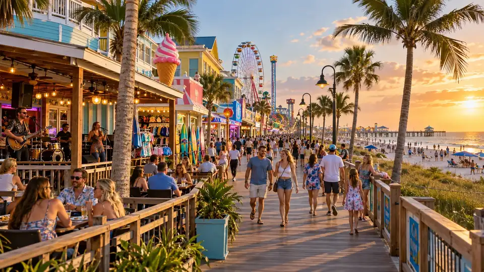 Silver Point Boardwalk at golden hour